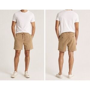 NEW! Abercrombie & Fitch Corduroy Shorts Cotton Blend Tan Men's SZ XL
